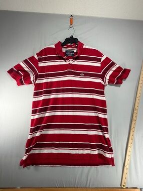 Men’s Nwot Echo Unlimited Red & White Striped Polo Shirt Size 2X